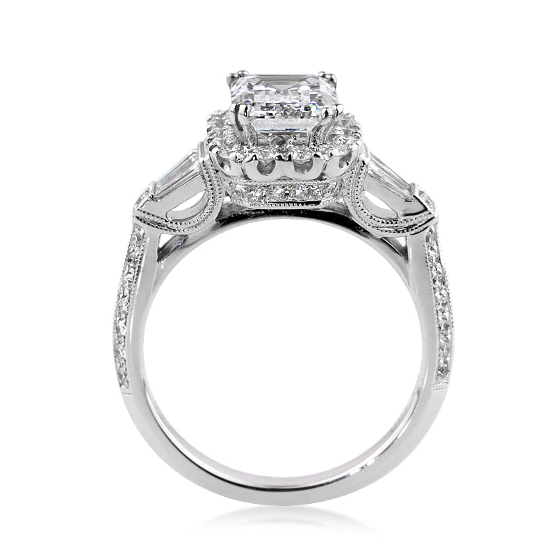 3.01ct Emerald Cut Diamond Engagement Ring