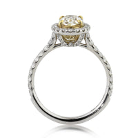 1.95ct Fancy Yellow Oval Cut Diamond Engagement Ring