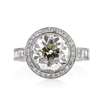 7.09ct Old European Cut Diamond Engagement Ring
