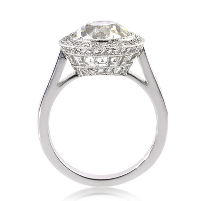 7.09ct Old European Cut Diamond Engagement Ring