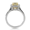 2.57ct Fancy Intense Yellow Radiant Cut Diamond Engagement Ring