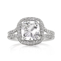 3.25ct Cushion Cut Diamond Engagement Ring