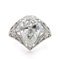 5.57ct Pear Shape Diamond Engagement Ring
