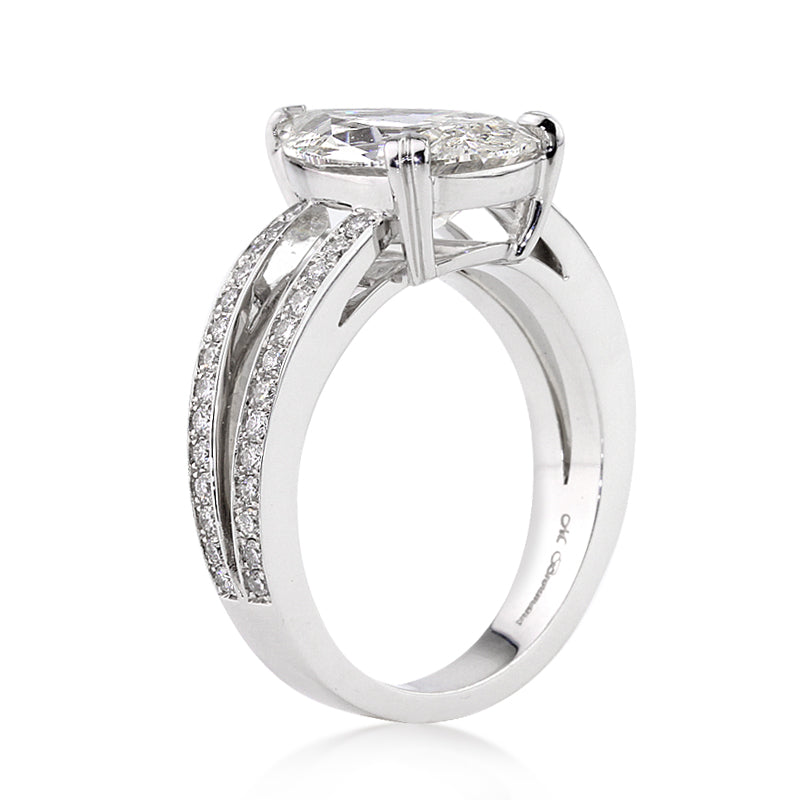 3.94ct Pear Shape Diamond Engagement Ring