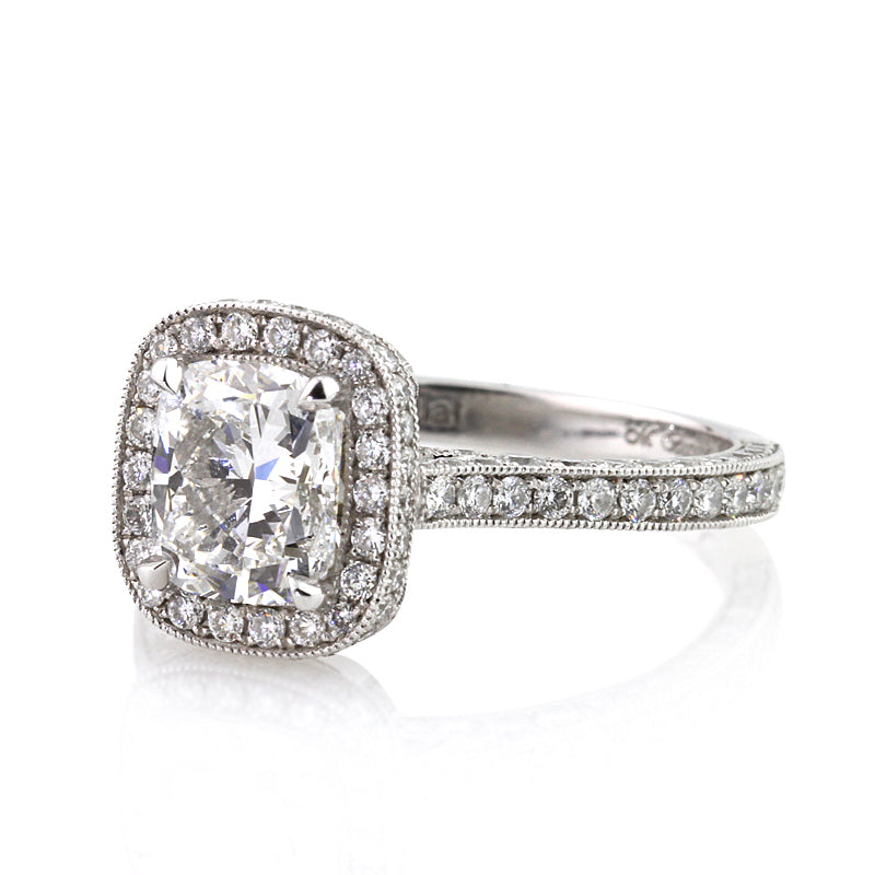 3.21ct Cushion Cut Diamond Engagement Ring