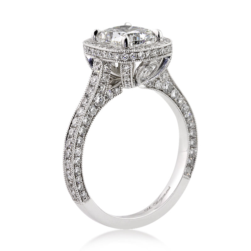 3.21ct Cushion Cut Diamond Engagement Ring