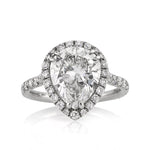 4.37ct Pear Shaped Diamond Engagement Ring