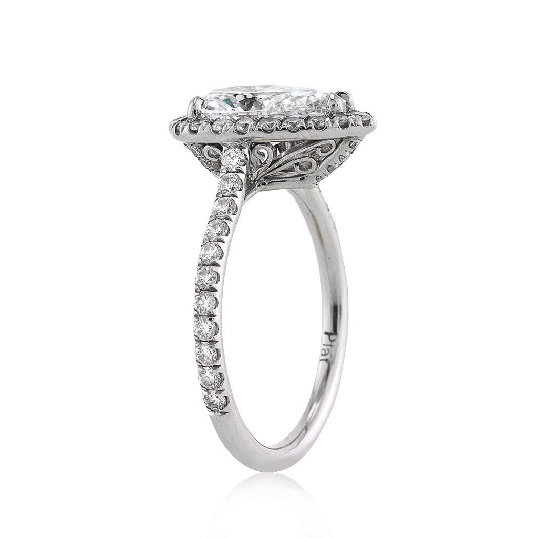 2.95ct Pear Shaped Diamond Engagement Ring