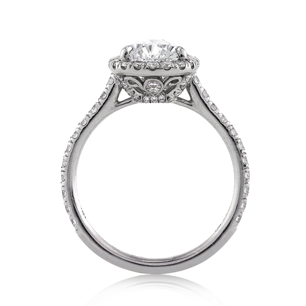 2.95ct Pear Shaped Diamond Engagement Ring