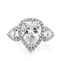5.72ct Pear Shaped Diamond Engagement Ring
