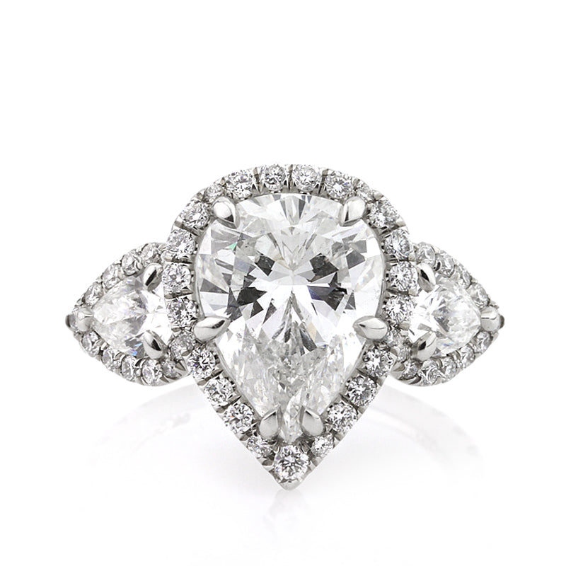 5.72ct Pear Shaped Diamond Engagement Ring