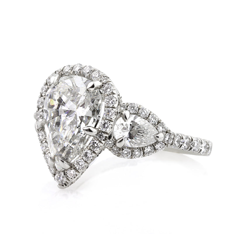 5.72ct Pear Shaped Diamond Engagement Ring