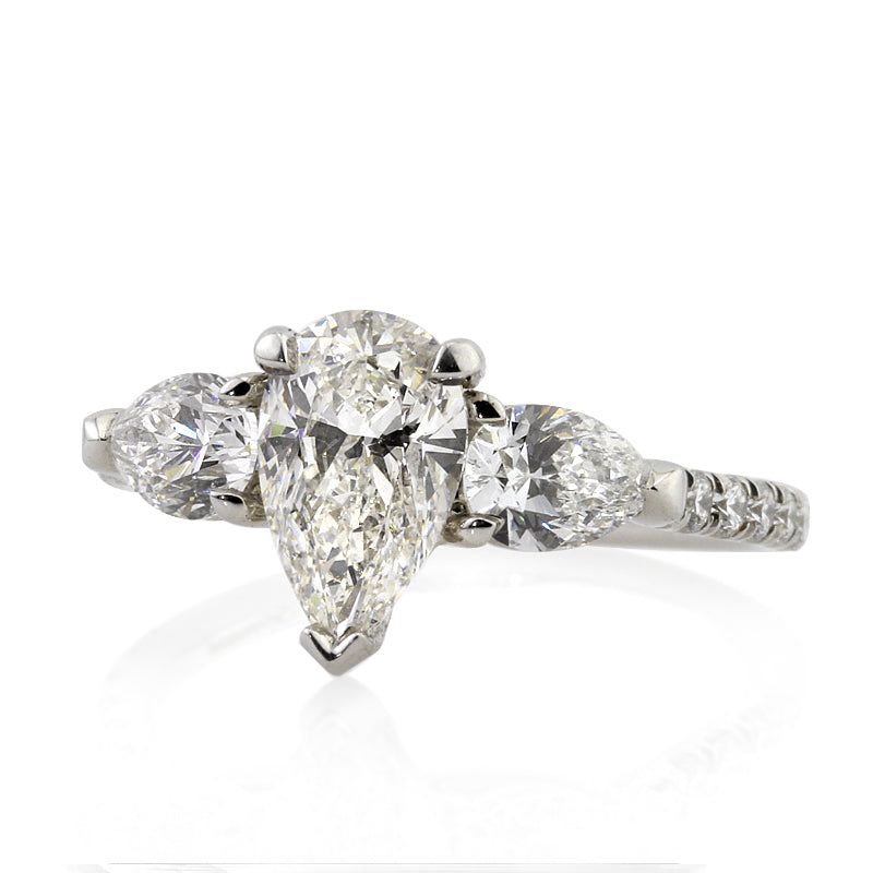 2.21ct Pear Shaped Diamond Engagement Ring
