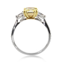 1.99ct Fancy Yellow Radiant Cut Diamond Engagement Ring