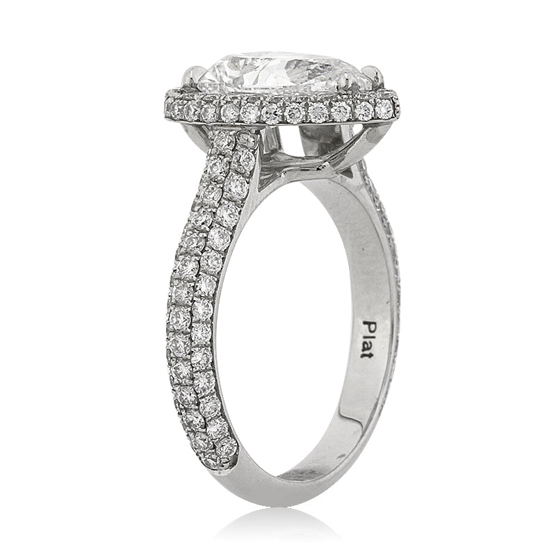 3.90ct Pear Shaped Diamond Engagement Ring
