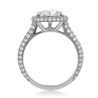 3.90ct Pear Shaped Diamond Engagement Ring