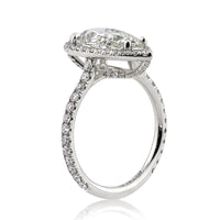 4.11ct Pear Shape Diamond Engagement Ring
