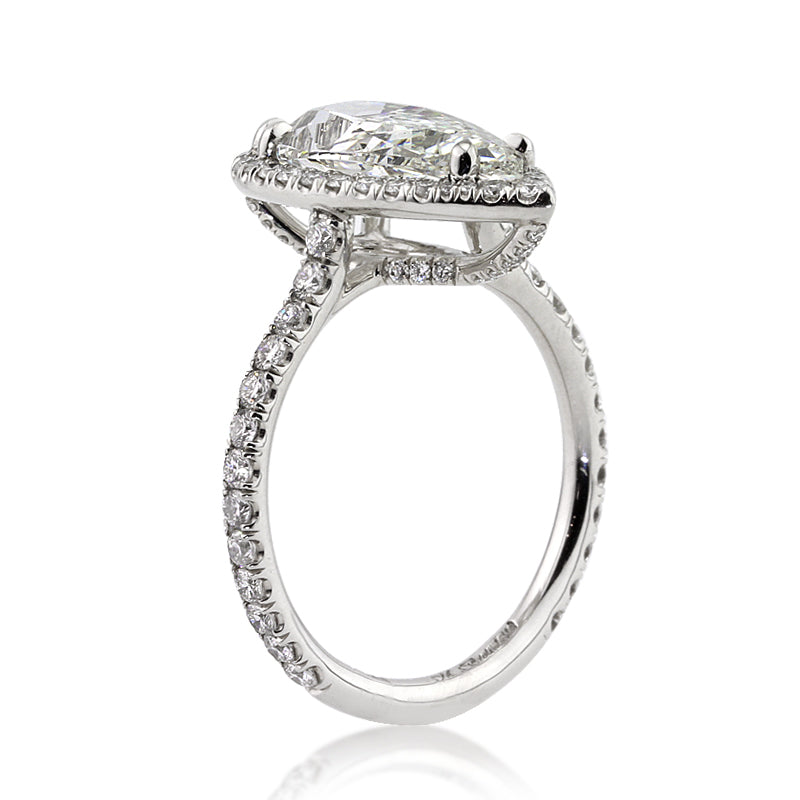 4.11ct Pear Shape Diamond Engagement Ring