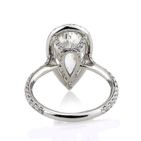 4.11ct Pear Shape Diamond Engagement Ring