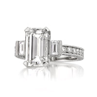5.49ct Emerald Cut Diamond Engagement Ring