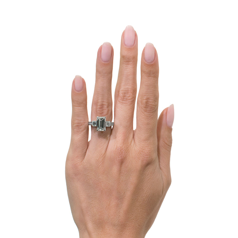 5.49ct Emerald Cut Diamond Engagement Ring