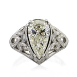 2.85ct Pear Shape Diamond Engagement Ring