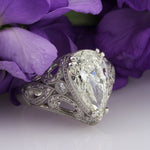 2.85ct Pear Shape Diamond Engagement Ring