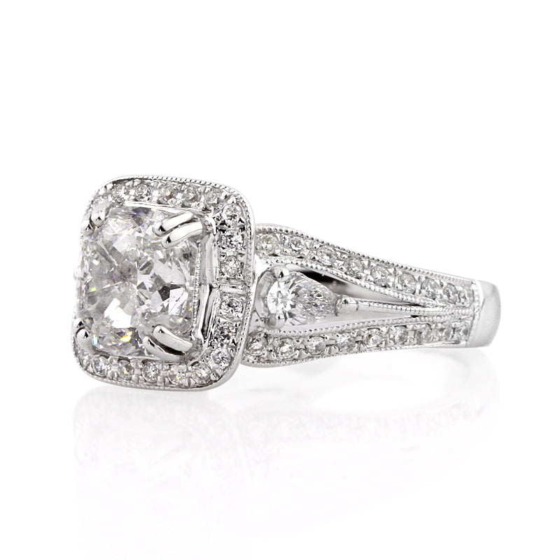 3.02ct Cushion Cut Diamond Engagement Ring