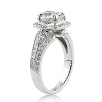3.02ct Cushion Cut Diamond Engagement Ring