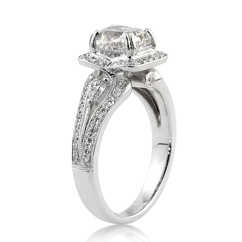 3.02ct Cushion Cut Diamond Engagement Ring