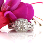 3.02ct Cushion Cut Diamond Engagement Ring