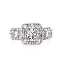 2.71ct Princess Cut Diamond Engagement Ring