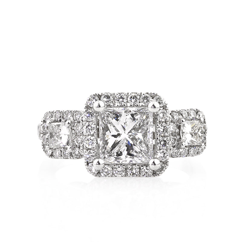 2.71ct Princess Cut Diamond Engagement Ring