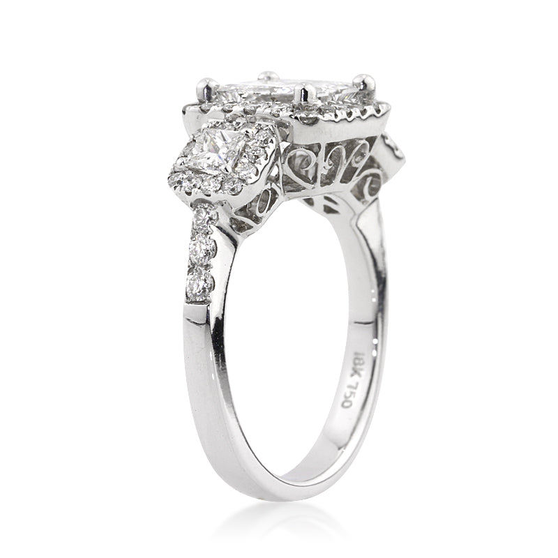 2.71ct Princess Cut Diamond Engagement Ring