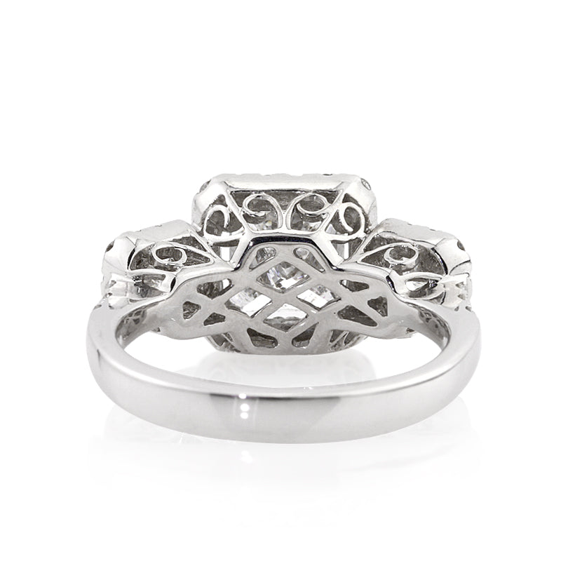 2.71ct Princess Cut Diamond Engagement Ring