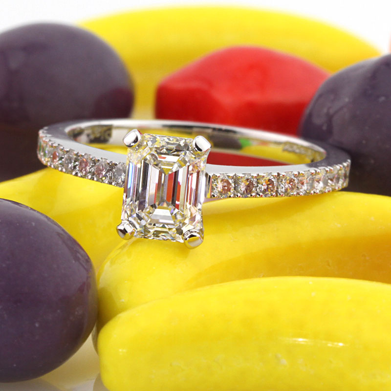 1.46ct Emerald Cut Diamond Engagement Ring