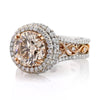 4.88ct Fancy Light Brown Round Brilliant Cut Diamond Engagement Ring