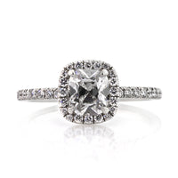 1.75ct Antique Cushion Brilliant Diamond Engagement Ring