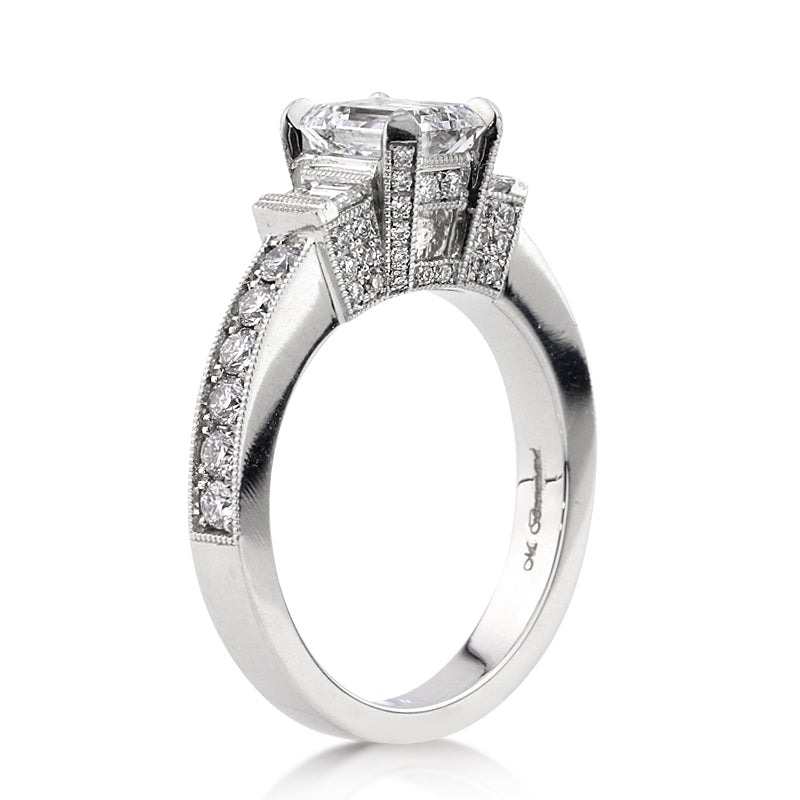 2.37ct Emerald Cut Diamond Engagement Ring
