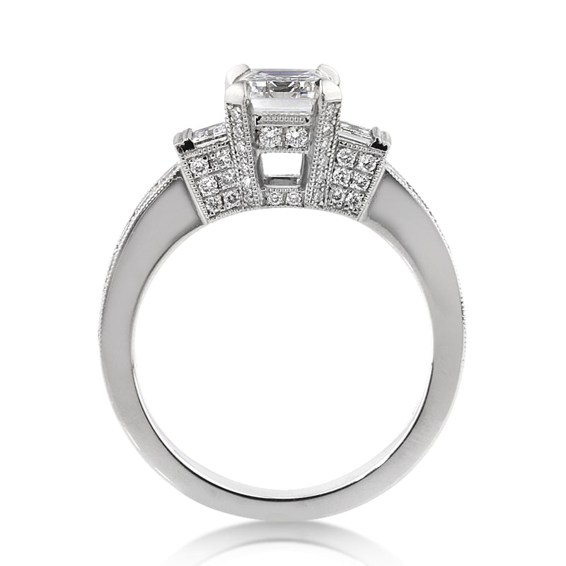 2.37ct Emerald Cut Diamond Engagement Ring