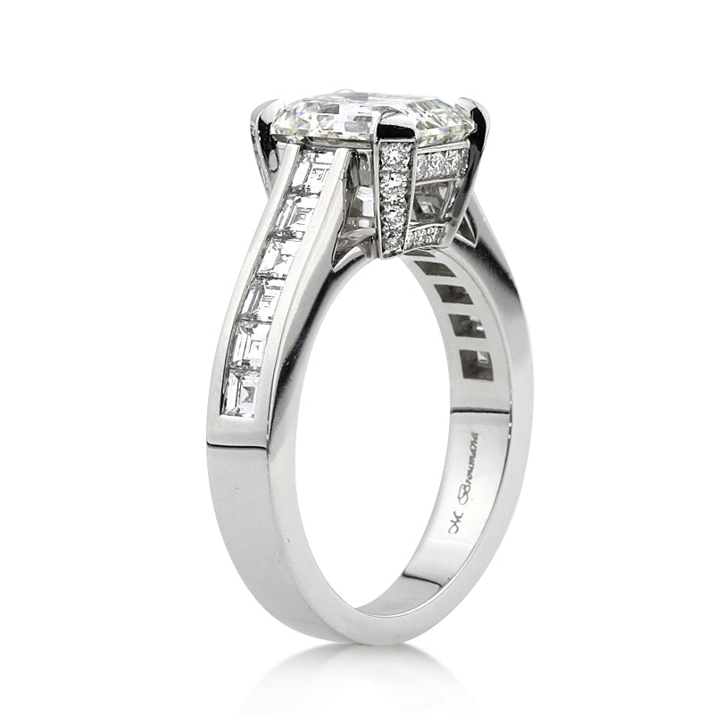 3.66ct Emerald Cut Diamond Engagement Ring