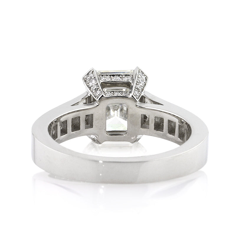 3.66ct Emerald Cut Diamond Engagement Ring