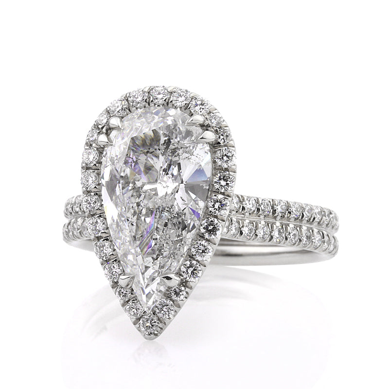 4.29ct Pear Shape Diamond Engagement Ring