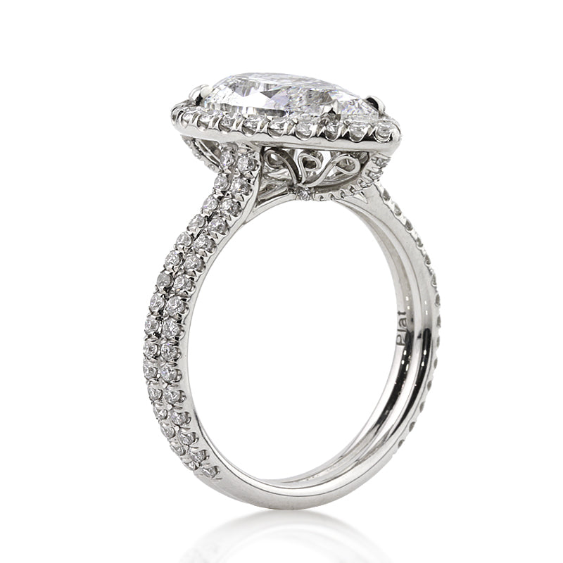 4.29ct Pear Shape Diamond Engagement Ring
