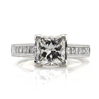 4.06ct Princess Cut Diamond Engagement Ring