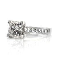 4.06ct Princess Cut Diamond Engagement Ring