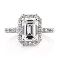 3.17ct Emerald Cut Diamond Engagement Ring