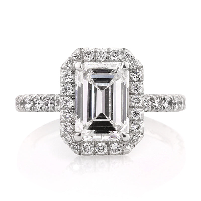 3.17ct Emerald Cut Diamond Engagement Ring