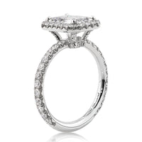 3.17ct Emerald Cut Diamond Engagement Ring