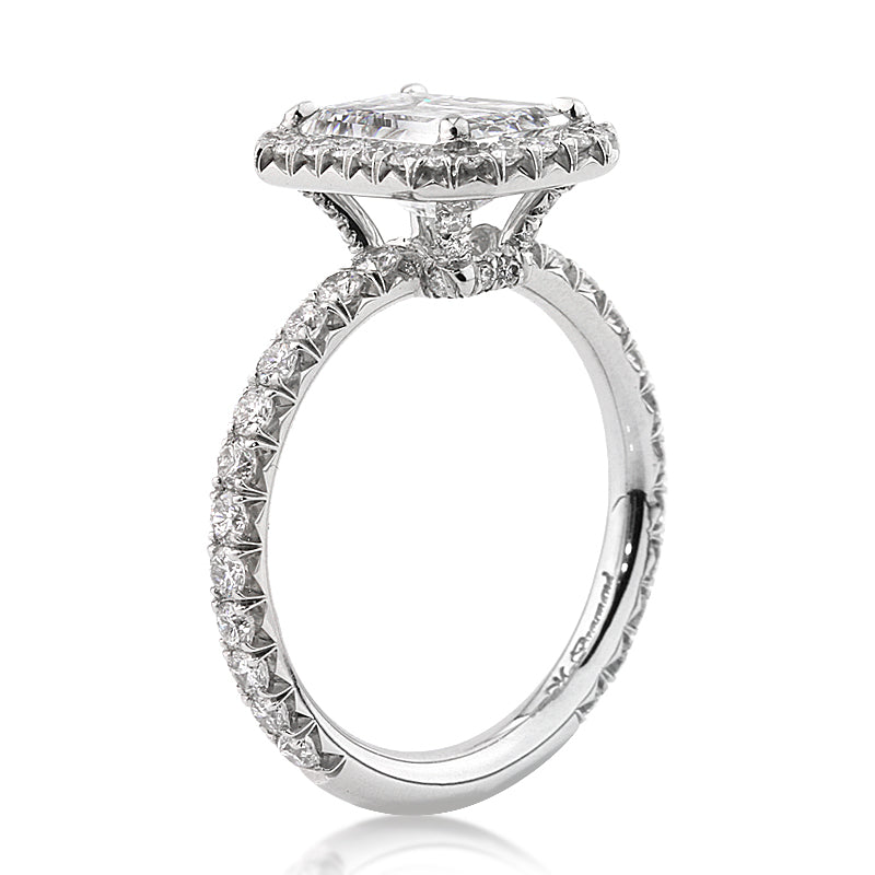 3.17ct Emerald Cut Diamond Engagement Ring